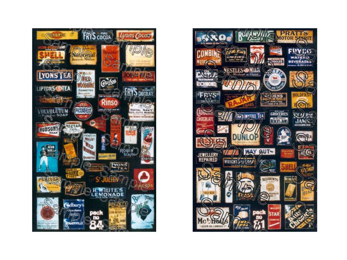 Tiny Signs Enamel Adverts Signage Set GMTS404 OO Gauge