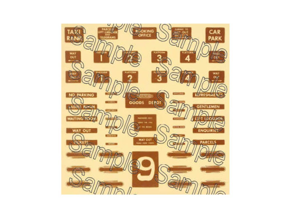 Tiny Signs GWR Themed Signage Set GMTS405 OO Gauge