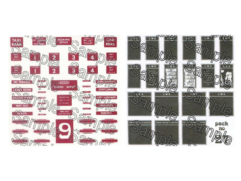 Tiny Signs LMS Themed Signage Set GMTS406 OO Gauge