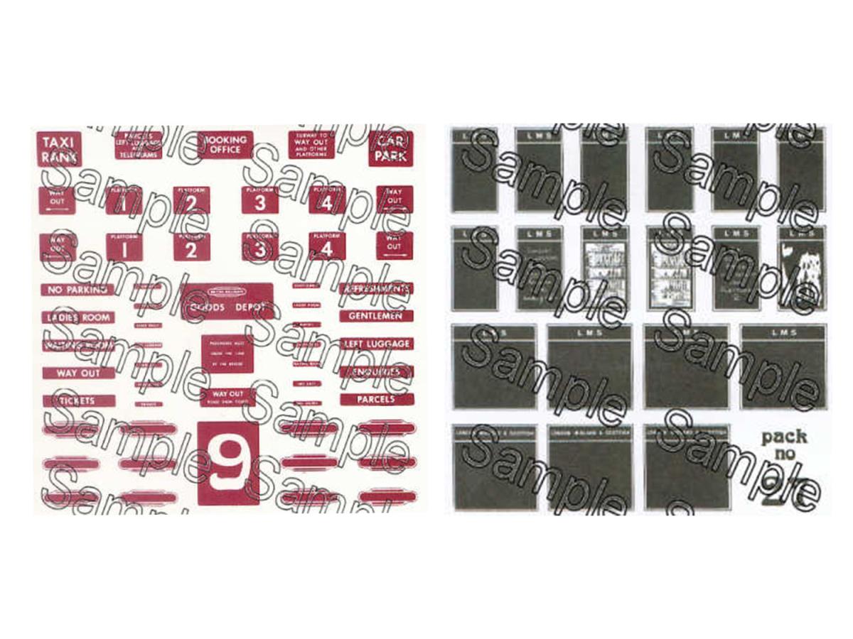 Tiny Signs LMS Themed Signage Set GMTS406 OO Gauge