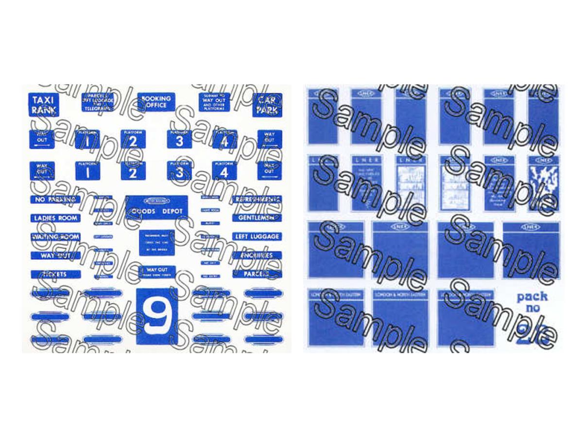 Tiny Signs LNER/ER Themed Signage Set GMTS407 OO Gauge