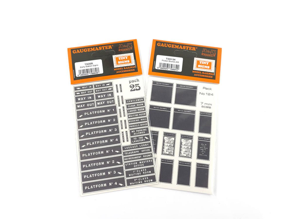 Tiny Signs Station & Carriage Prints Signage Set GMTS701 O Gauge