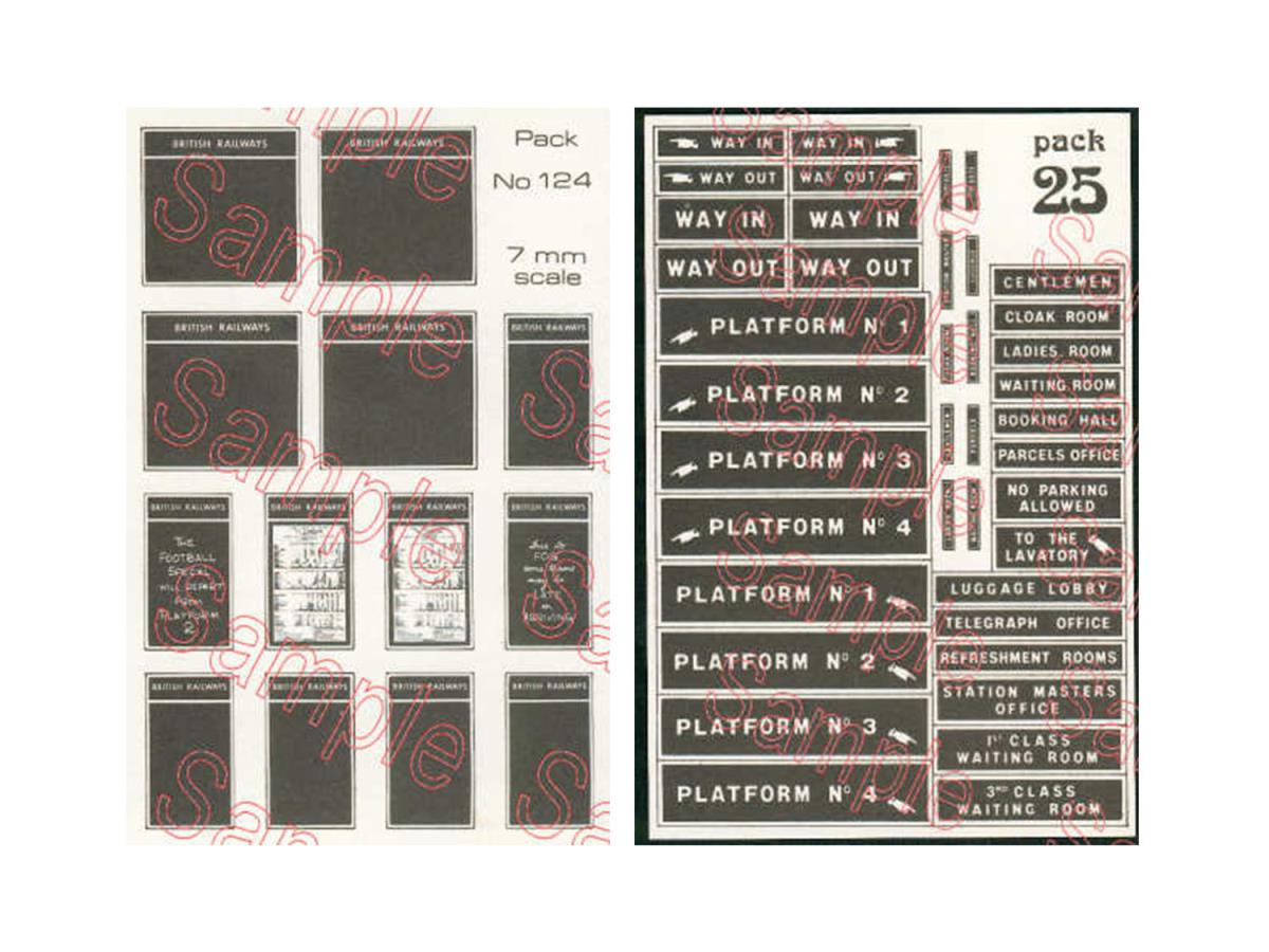 Tiny Signs Station & Carriage Prints Signage Set GMTS701 O Gauge