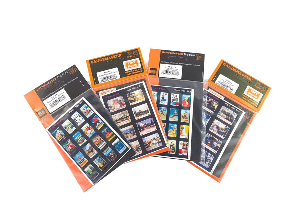 Tiny Signs BR Travel Posters Signage Set GMTS703 O Gauge