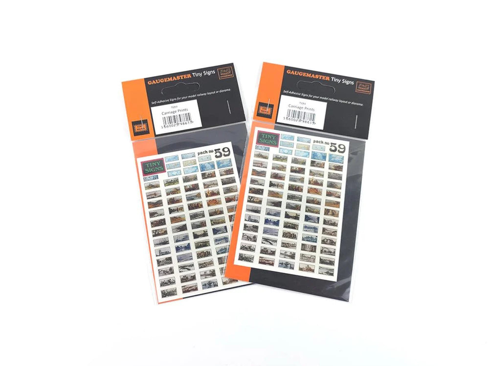 Tiny Signs Carriage Prints Signage Set GMTS710 O Gauge