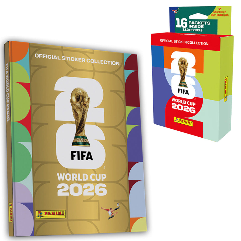 Panini FIFA World Cup 2026 Stickers - Gold Hardback Album with Mega Multiset