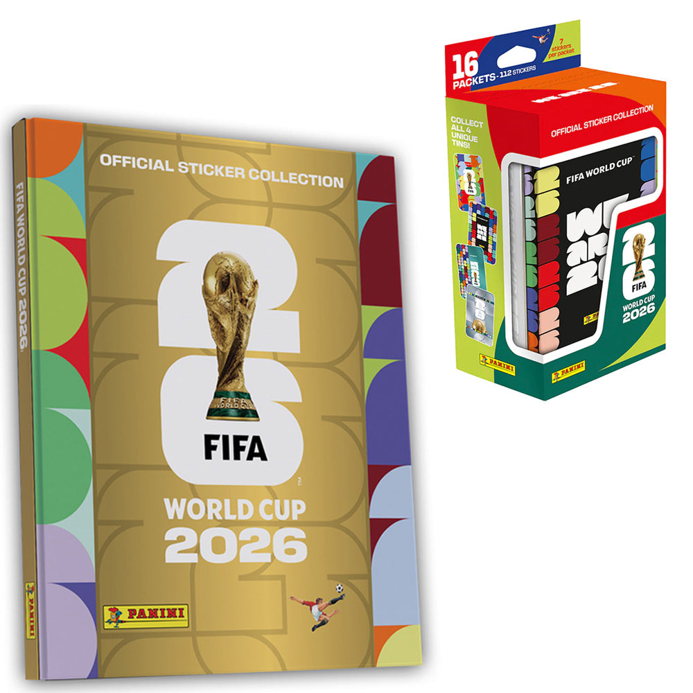 Panini FIFA World Cup 2026 Stickers - Gold Hardback Album w/Mega Collector's Tin