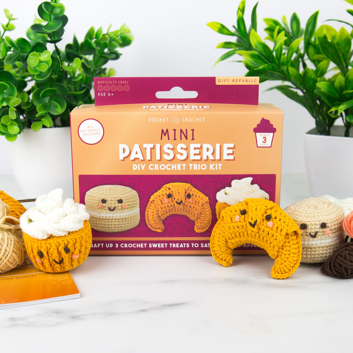 Gift Republic Mini Patisserie DIY Crochet Trio Kit