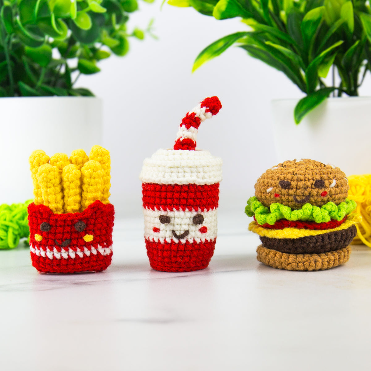 Gift Republic Mini Fast Food DIY Crochet Trio Kit