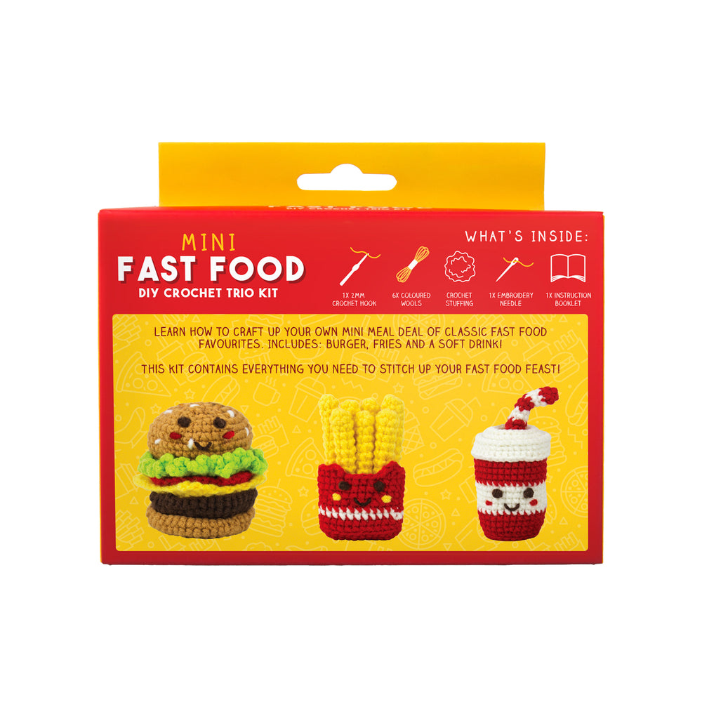 Gift Republic Mini Fast Food DIY Crochet Trio Kit
