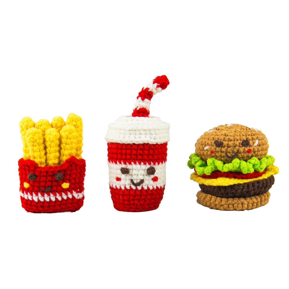 Gift Republic Mini Fast Food DIY Crochet Trio Kit