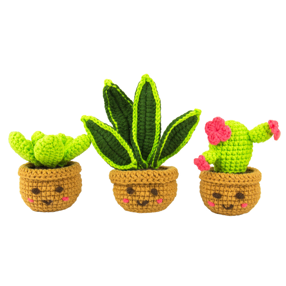 Gift Republic Mini Houseplants DIY Crochet Trio Kit