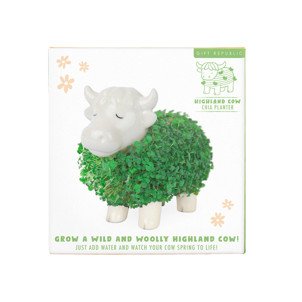 Gift Republic Highland Cow Chia Planter