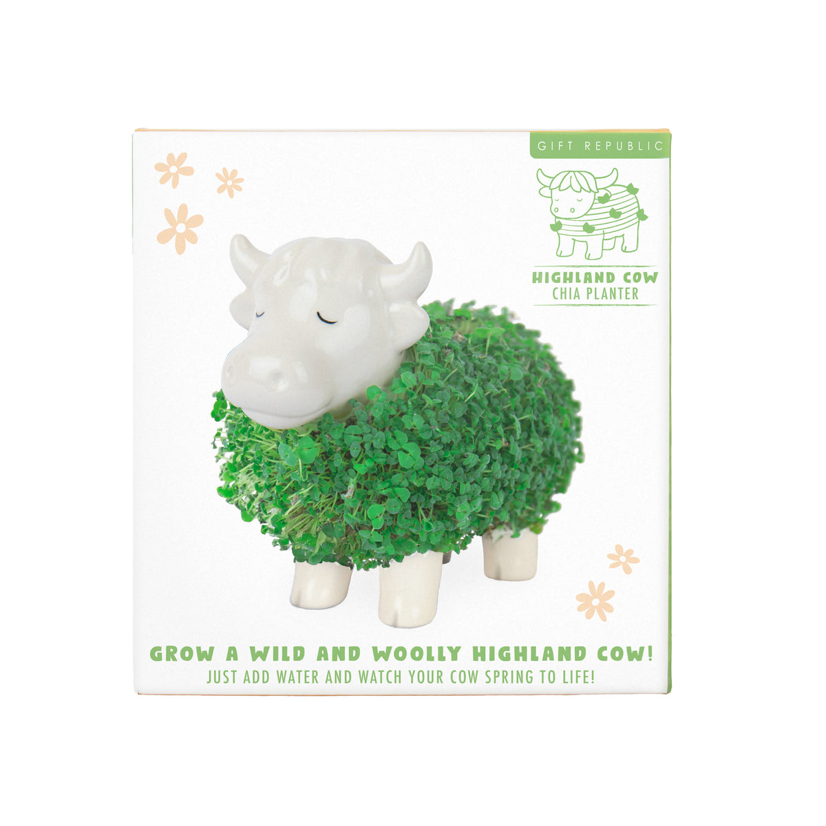 Gift Republic Highland Cow Chia Planter