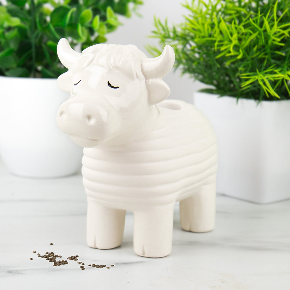 Gift Republic Highland Cow Chia Planter