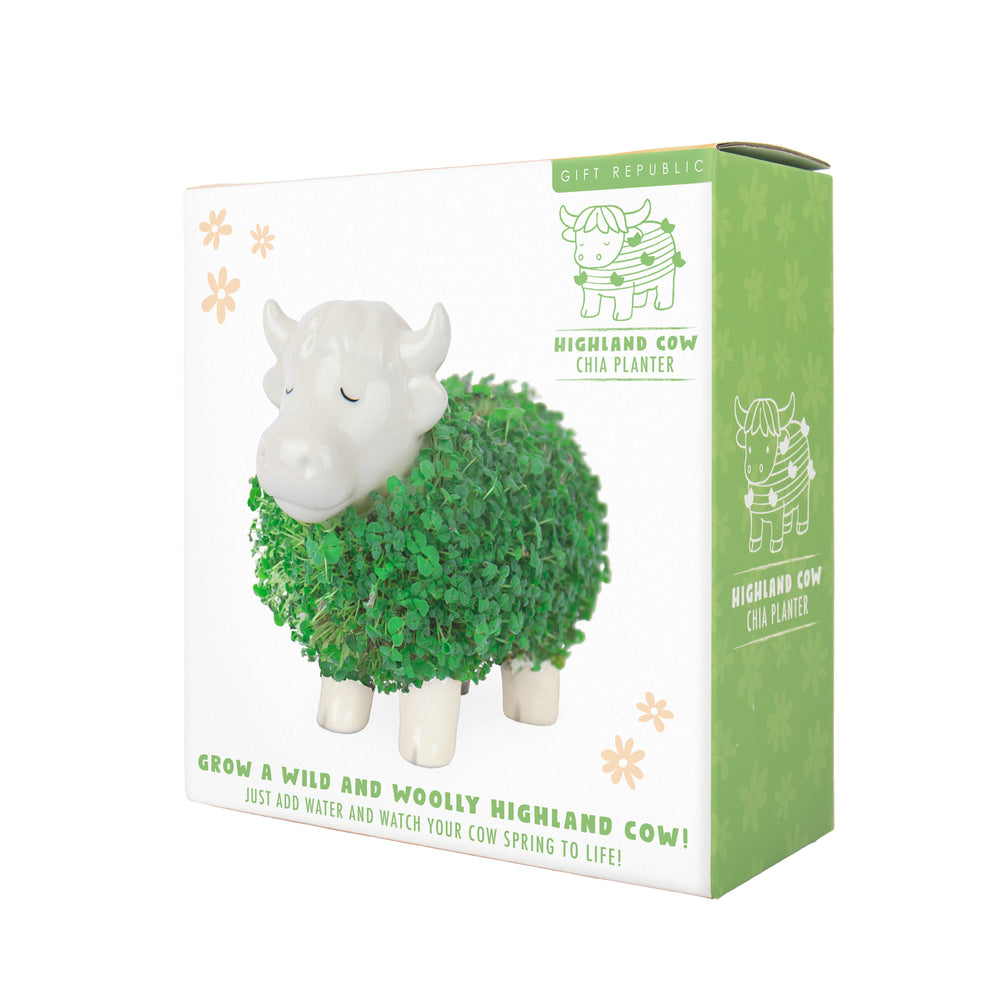 Gift Republic Highland Cow Chia Planter