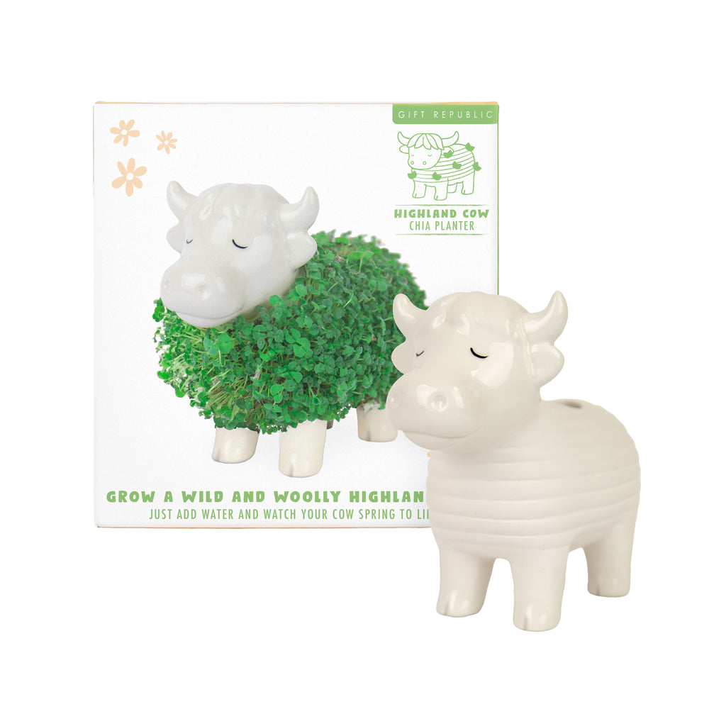 Gift Republic Highland Cow Chia Planter