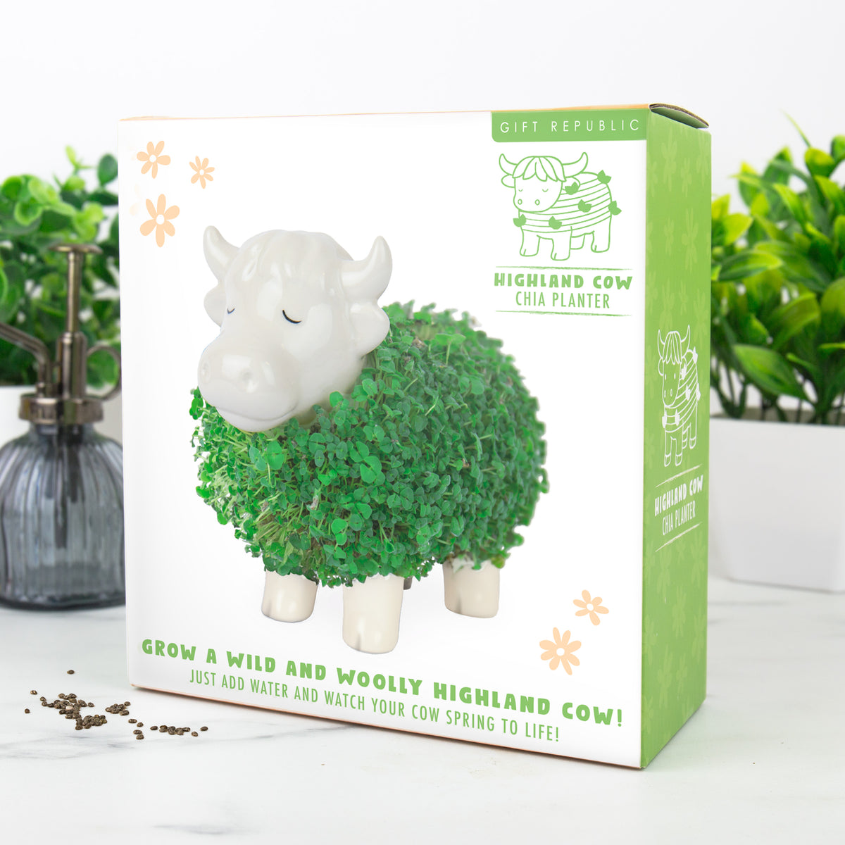 Gift Republic Highland Cow Chia Planter