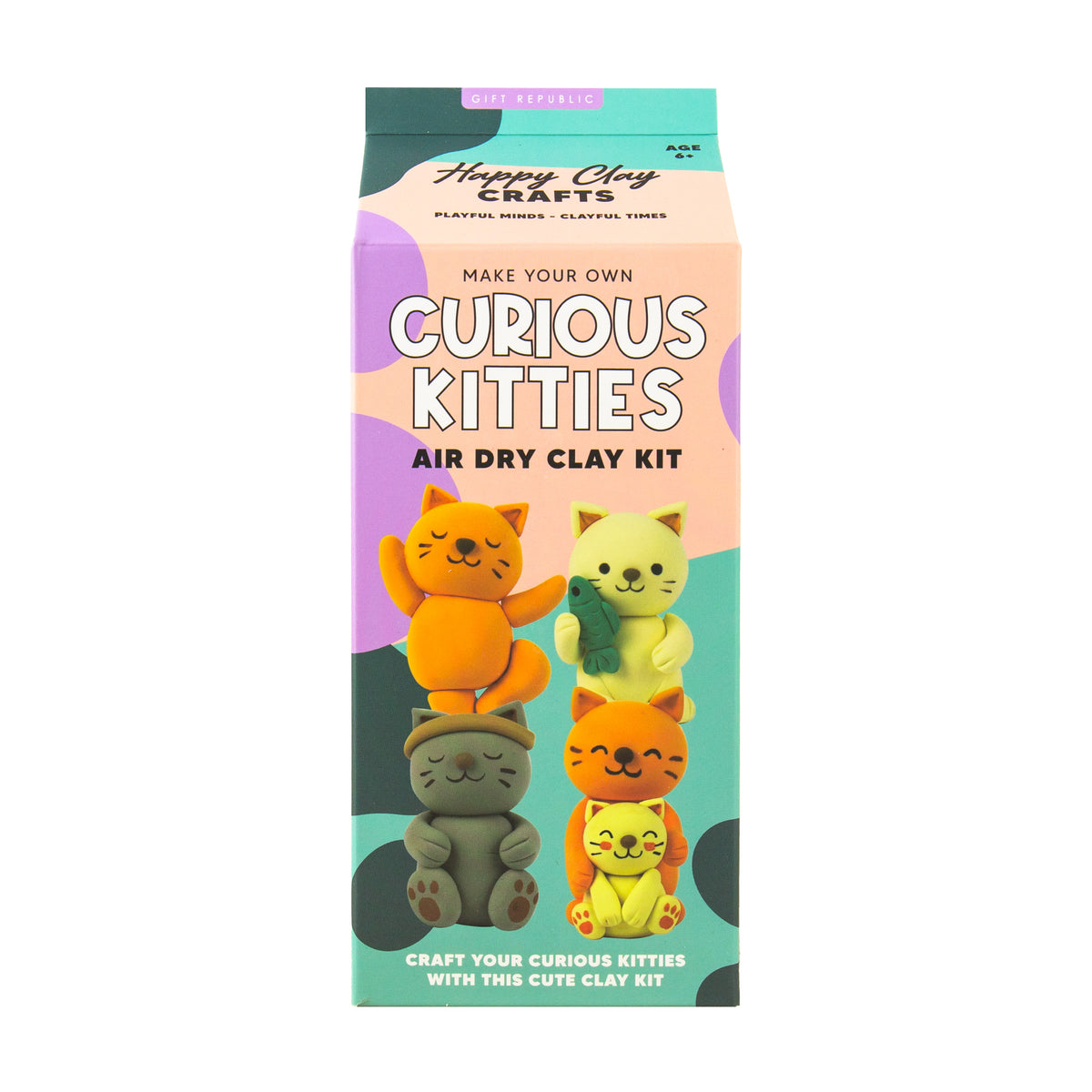 Gift Republic Curious Kitties Air Dry Clay Kit
