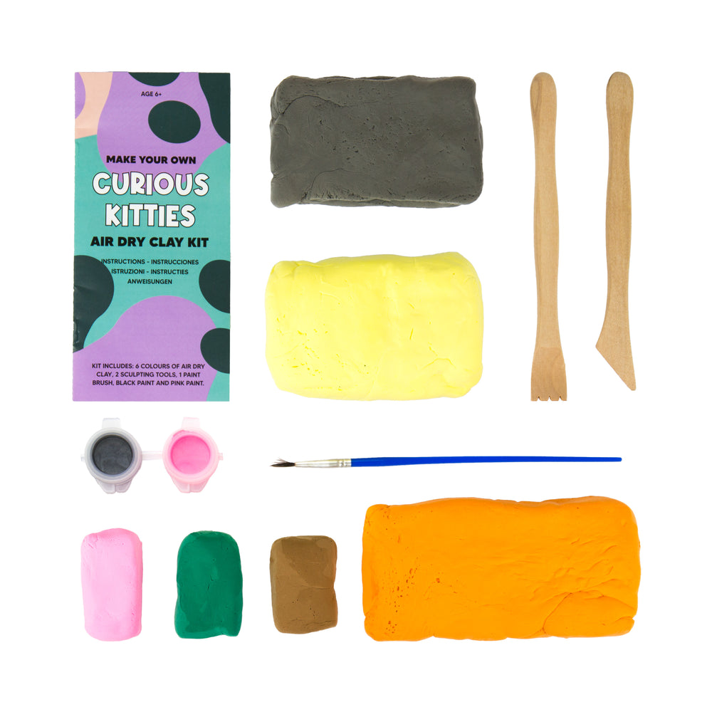 Gift Republic Curious Kitties Air Dry Clay Kit