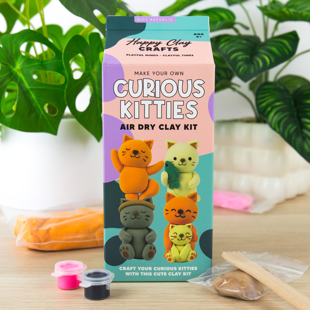 Gift Republic Curious Kitties Air Dry Clay Kit