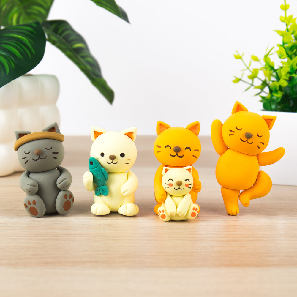 Gift Republic Curious Kitties Air Dry Clay Kit