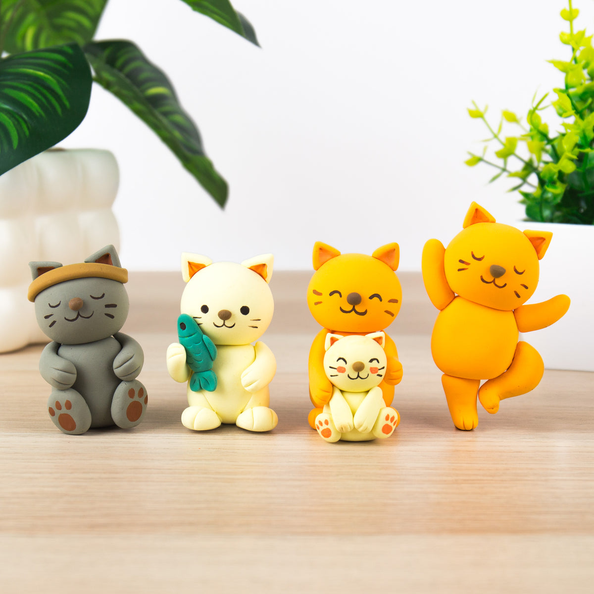 Gift Republic Curious Kitties Air Dry Clay Kit