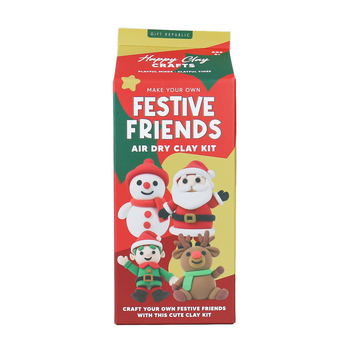 Gift Republic Festive Friends Air Dry Clay Kit