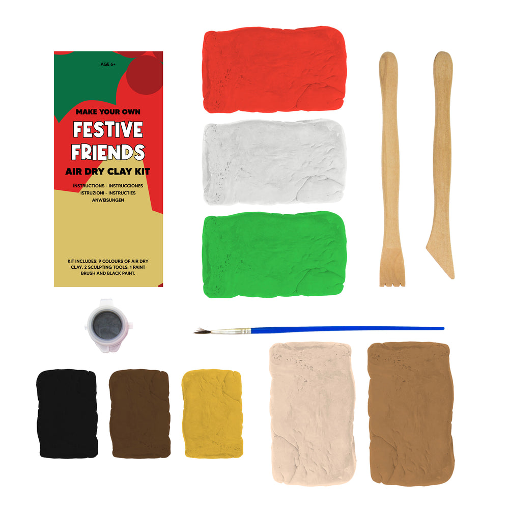 Gift Republic Festive Friends Air Dry Clay Kit