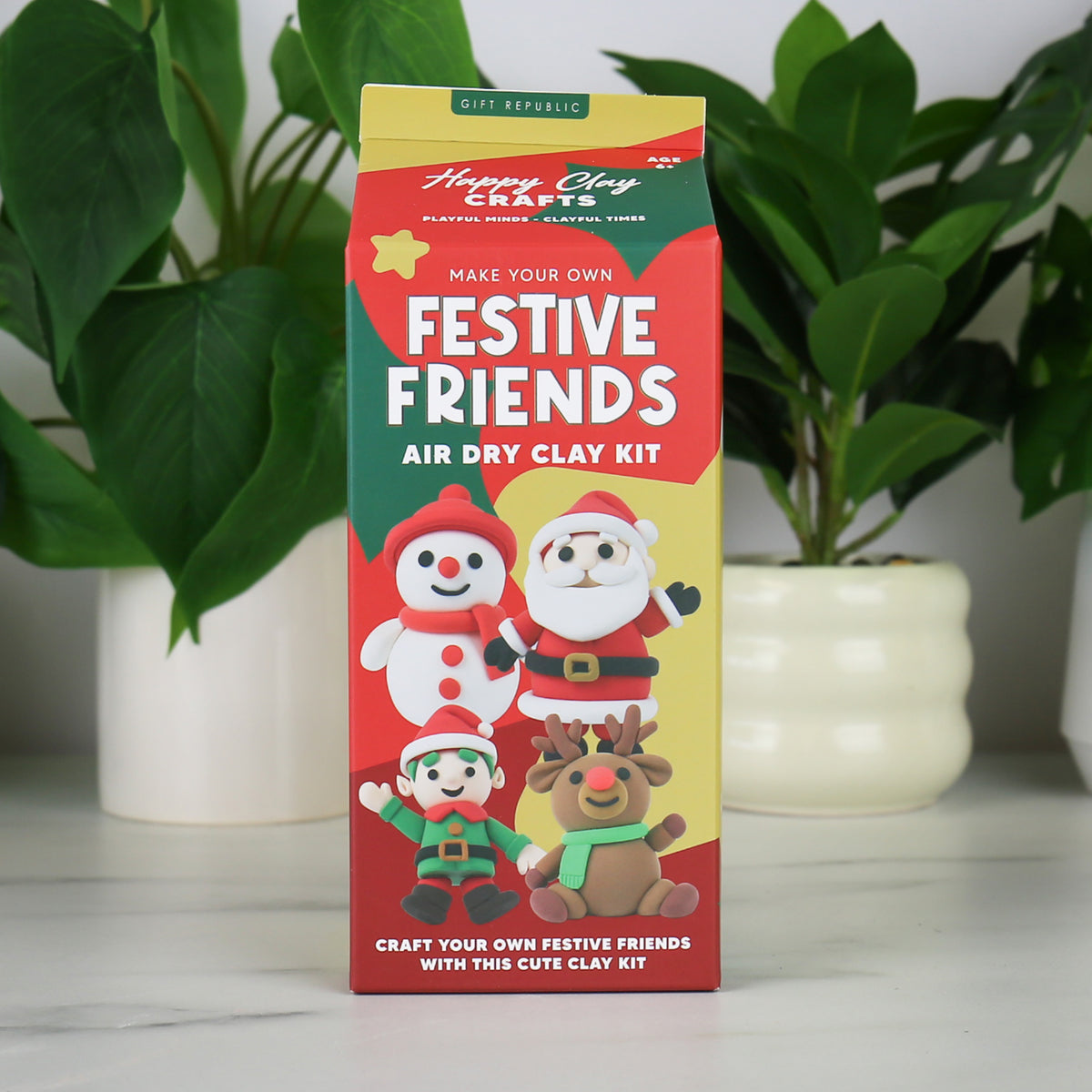 Gift Republic Festive Friends Air Dry Clay Kit