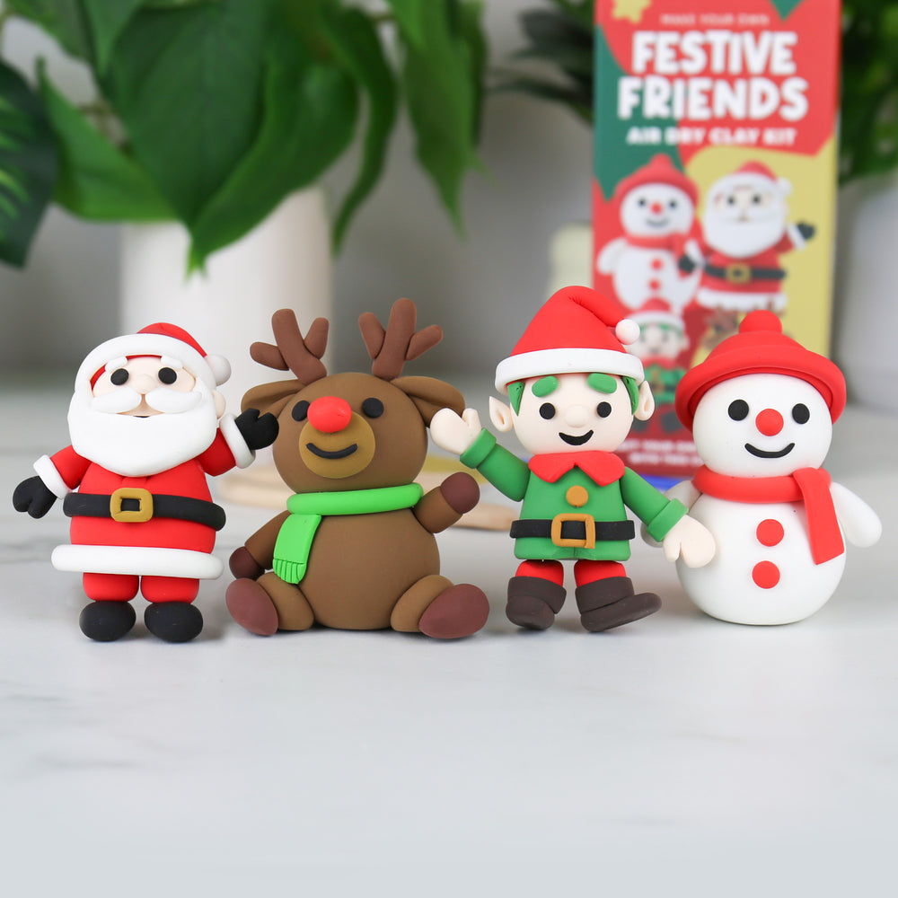 Gift Republic Festive Friends Air Dry Clay Kit