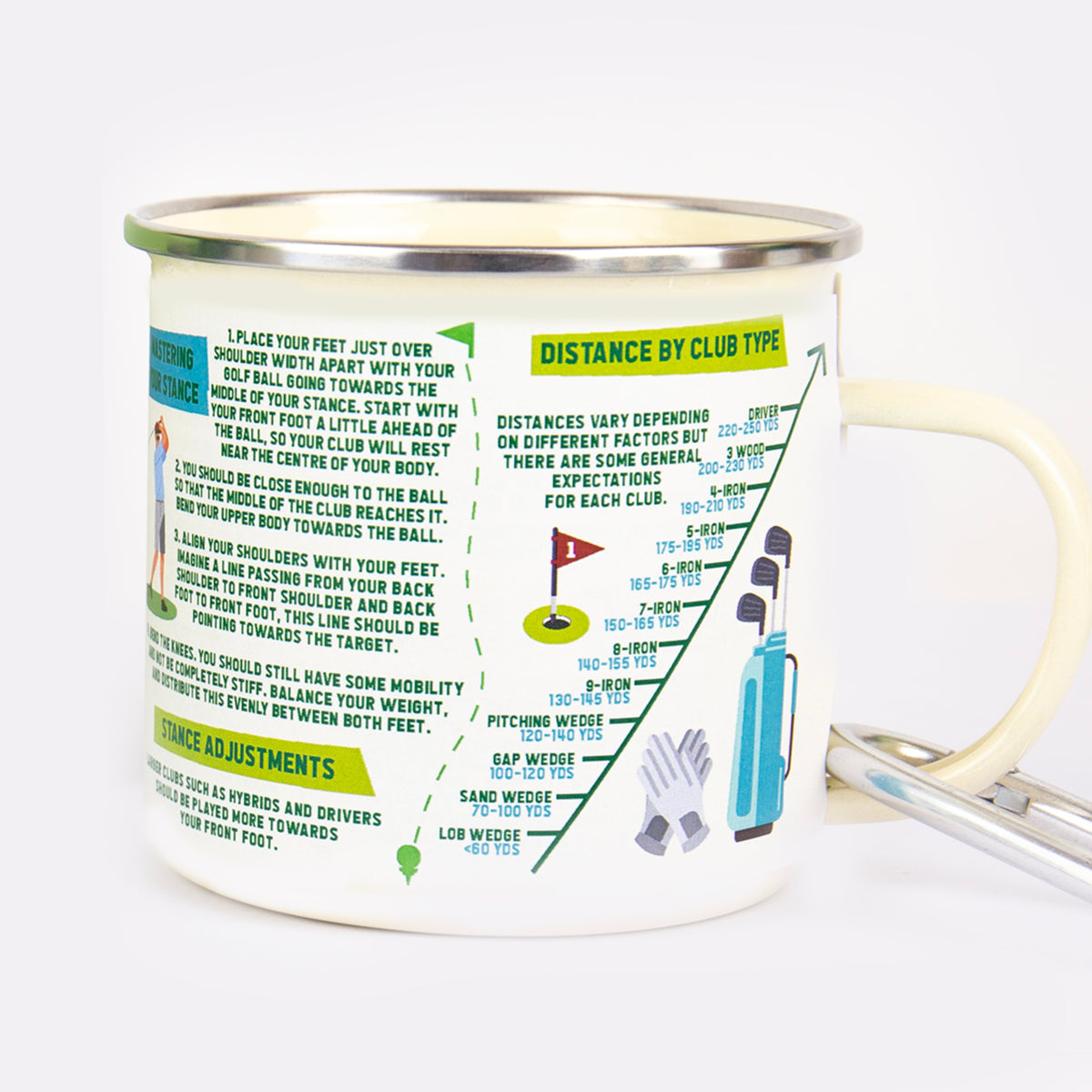 Gift Republic Golf Guide Enamel Mug