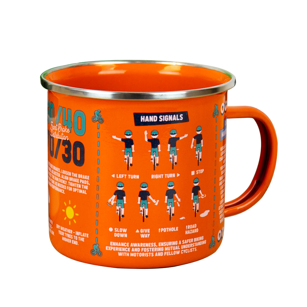 Gift Republic Cycling Guide Enamel Mug