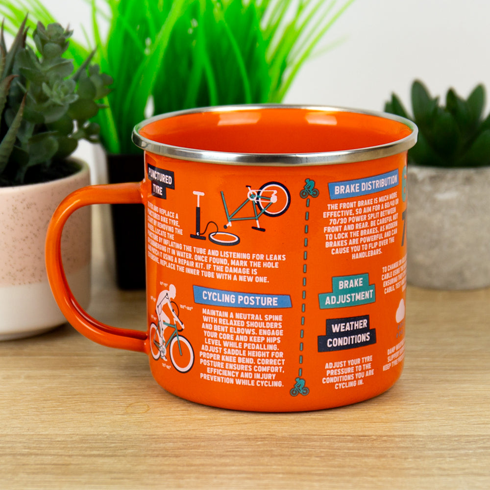 Gift Republic Cycling Guide Enamel Mug