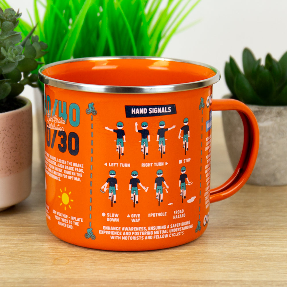 Gift Republic Cycling Guide Enamel Mug