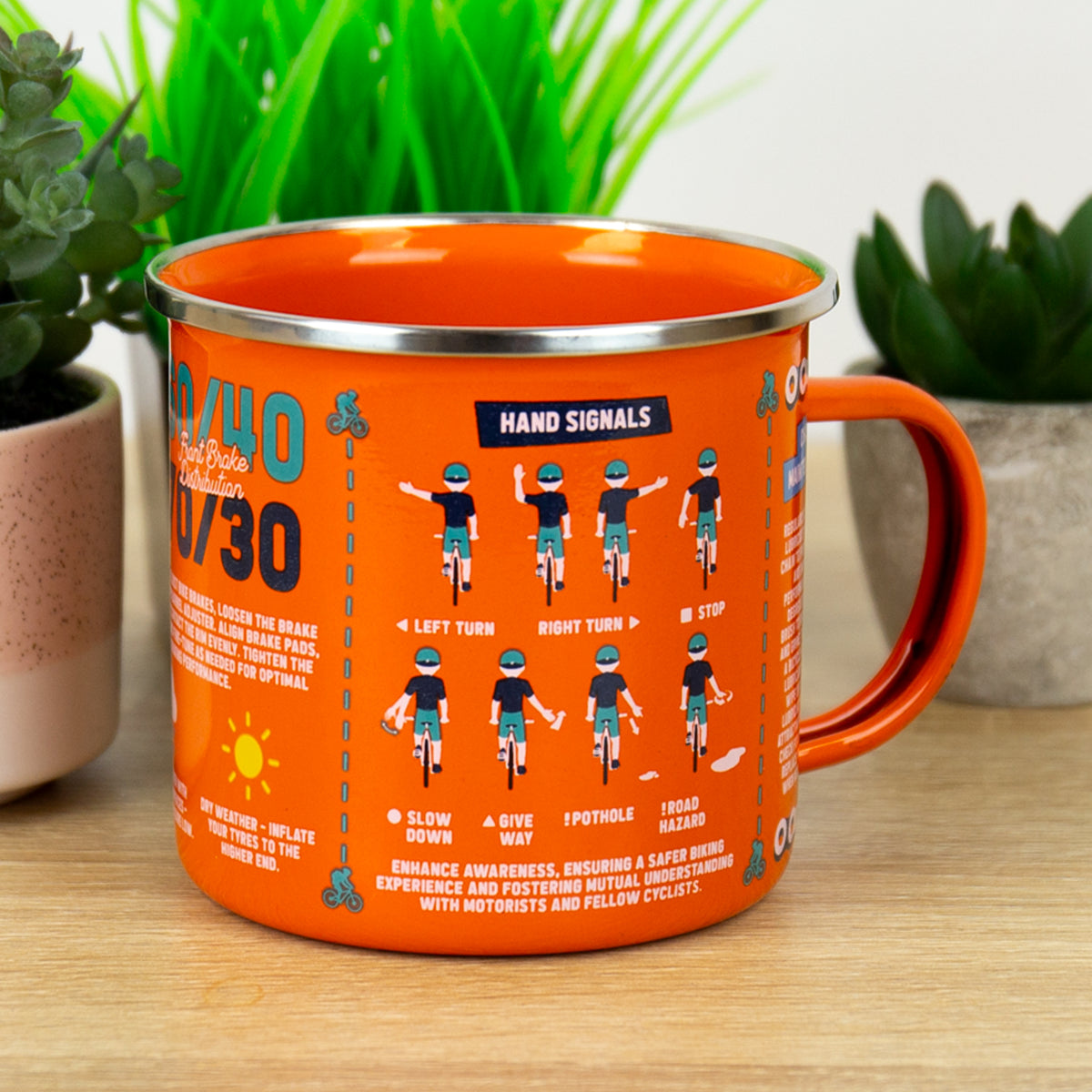 Gift Republic Cycling Guide Enamel Mug