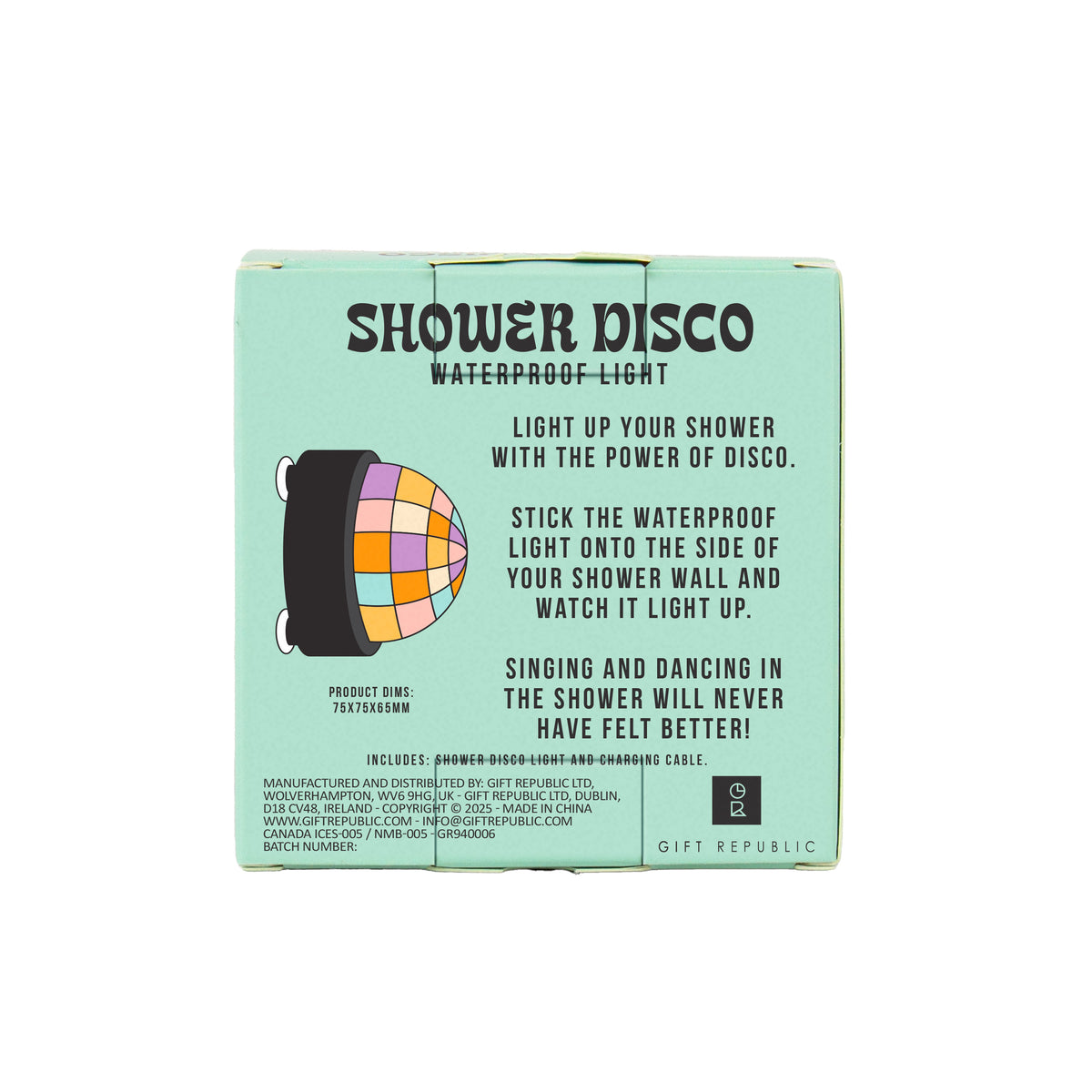 Gift Republic Shower Disco Waterproof Light