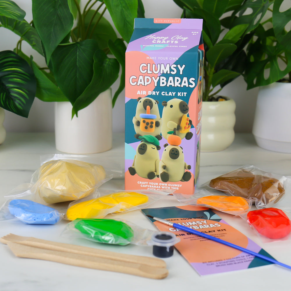 Gift Republic Clumsy Capybaras Air Dry Clay Kit