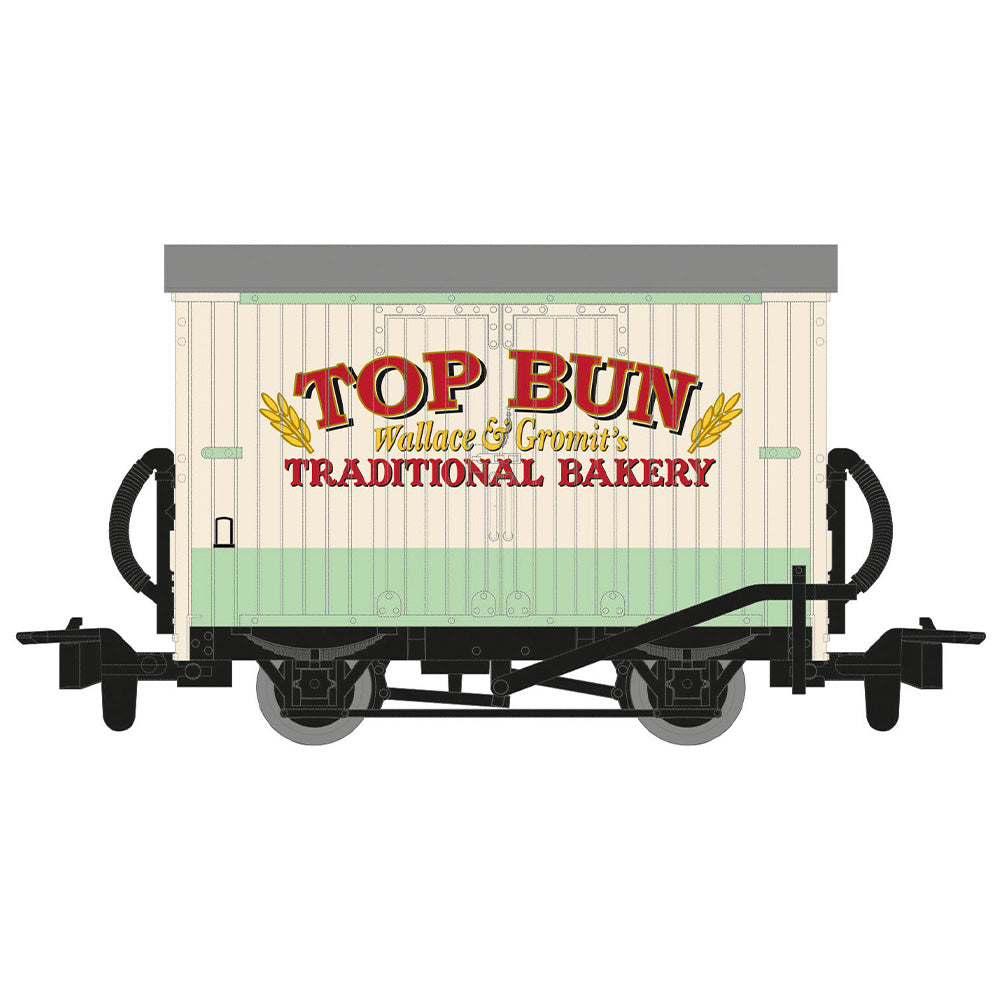 PECO x Aardman 50th Wallace & Gromit "Top Bun Bakery" OO9 Box Van GRAA004