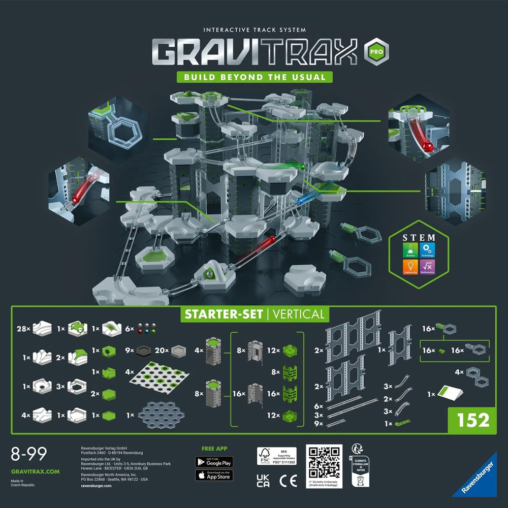 GraviTrax PRO: Starter Set Vertical - Marble Run STEM Toy Ravensburger Age 8+