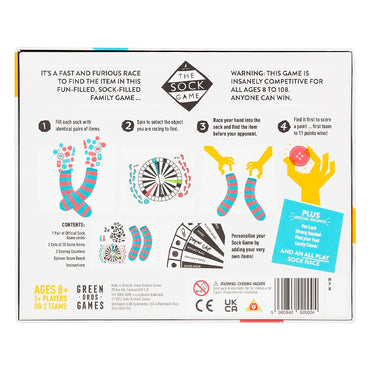 The Sock Game - Board Game - Age 8+ - 2-10 Players - 5-30min