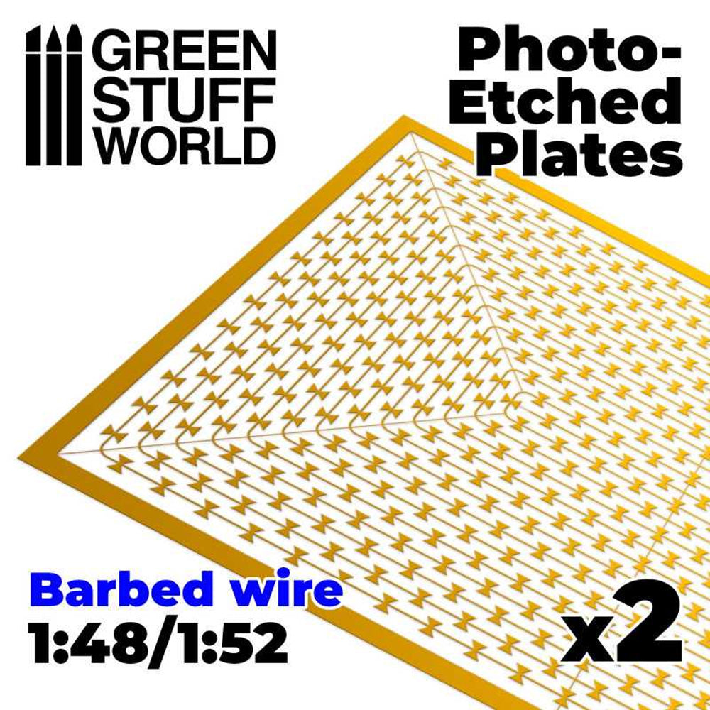 Green Stuff World Photo-Etch Barbed/Razor Wire Simulated 1:48 Diorama Acc. 10171