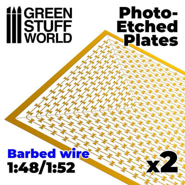 Green Stuff World Photo-Etch Barbed/Razor Wire Simulated 1:48 Diorama Acc. 10171