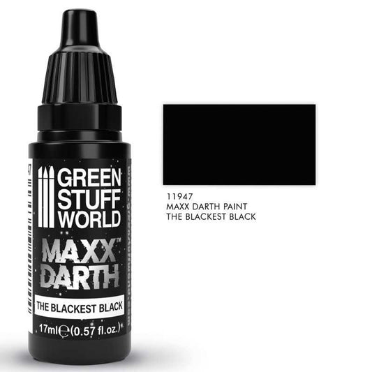 Green Stuff World Maxx Darth Blackest Black Paint Model Paint 17ml 11947