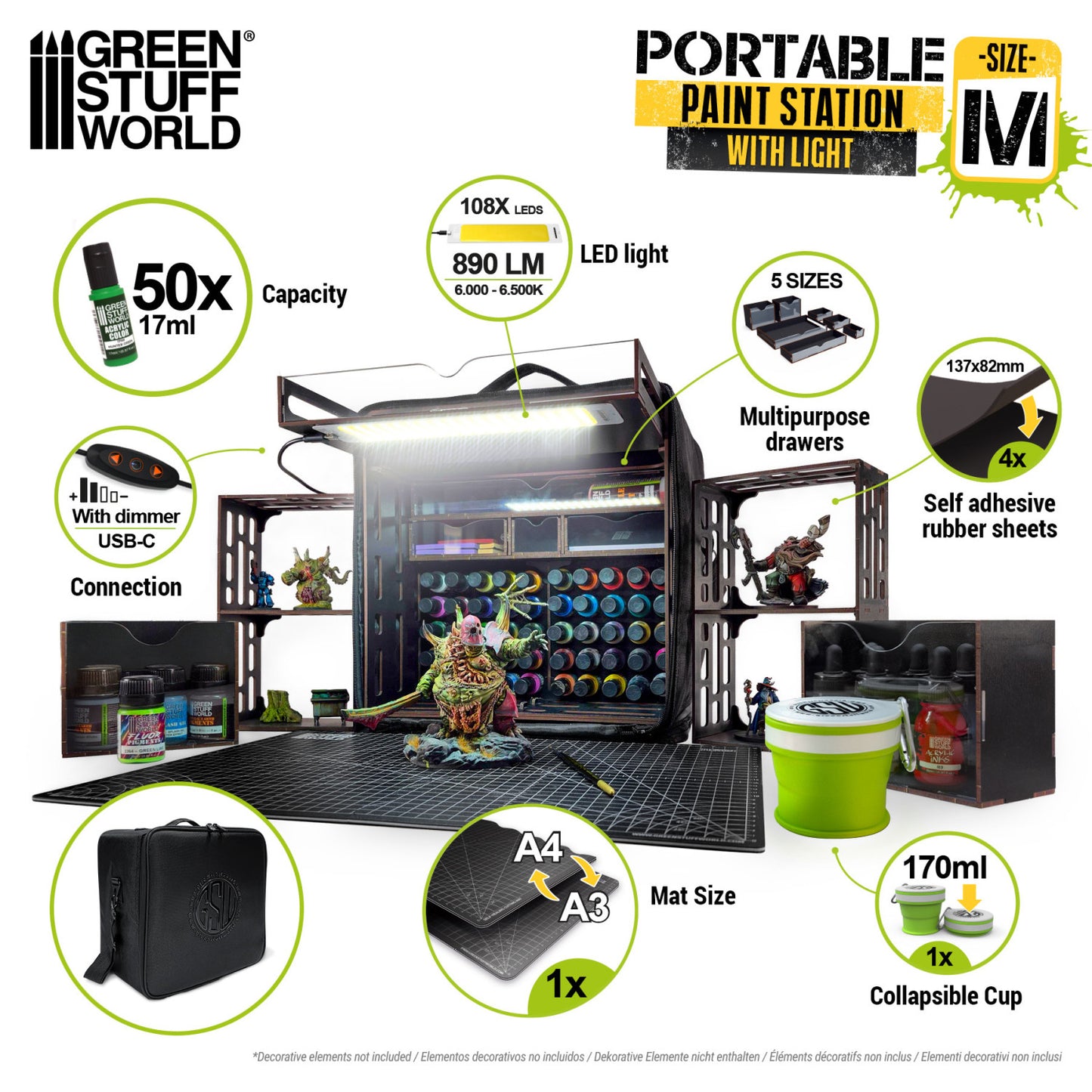 Green Stuff World Portable Paint Station On-The-Go Workstation