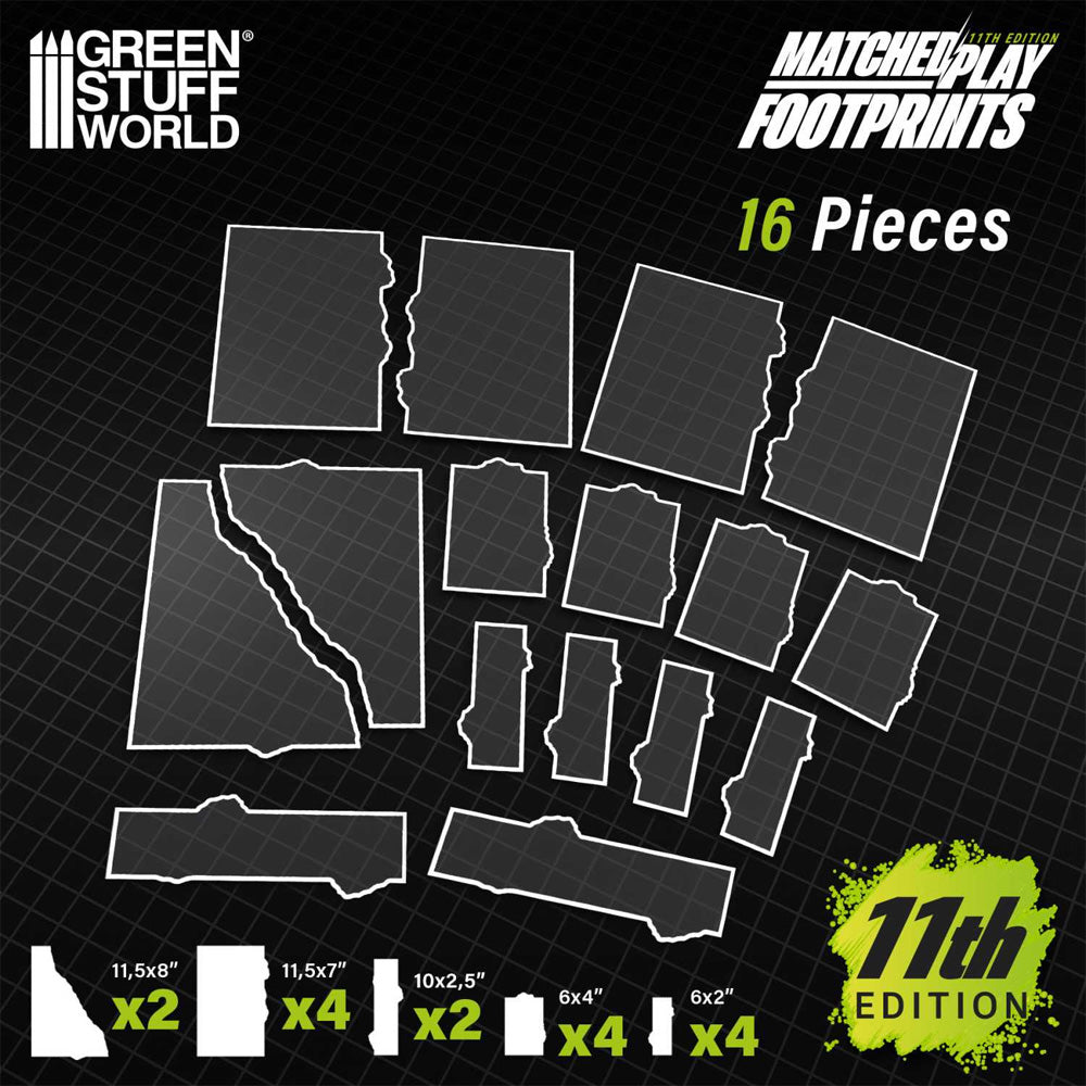 Green Stuff World Glasspack Terrain Footprints for Warhammer 40k 11th Edition