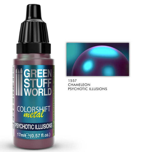 Green Stuff Psychotic Illusions Chameleon Model Paint 17ml 1557