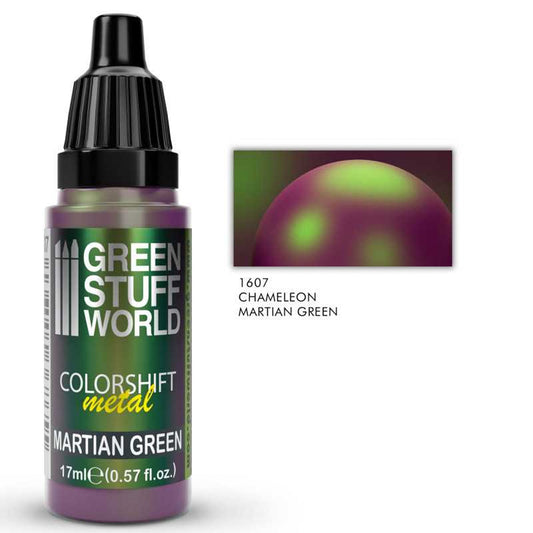 Green Stuff Martian Green Chameleon Colorshift Metal Model Paint 17ml 1607