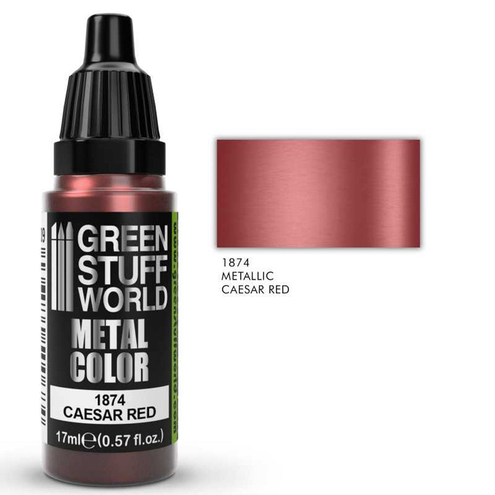 Green Stuff World Caesar Red Metallic Model Paint 17ml 1874