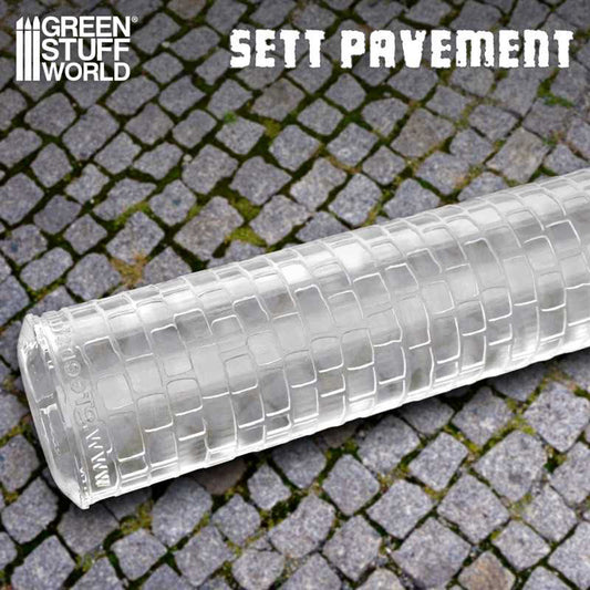 Green Stuff World Rolling Pin Sett Pavement 4mm Stones 5.5" Length 1994